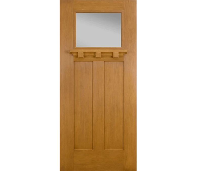 Kennesaw Craftsman Light Fiberglass Entry Door