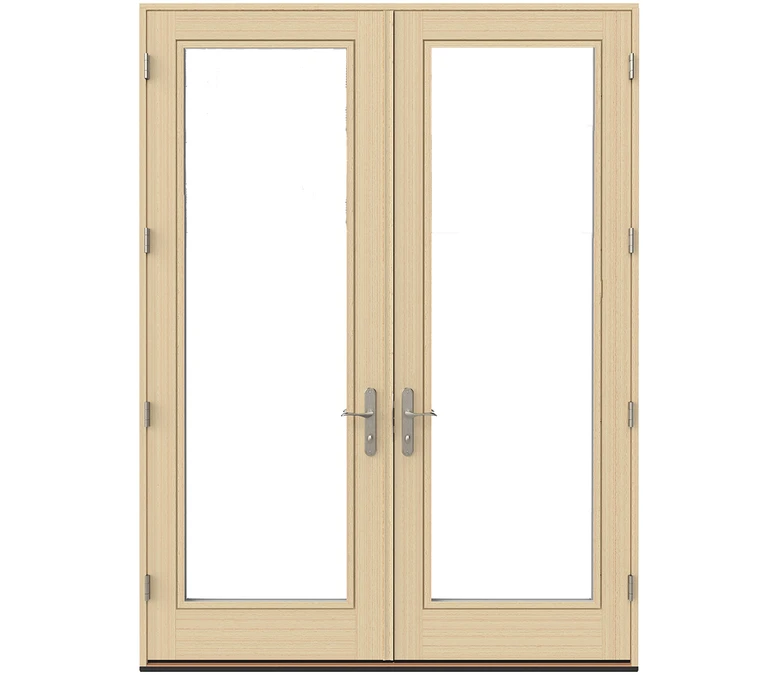 Kennesaw Pella Lifestyle Series Wood Double Hinged Patio Doors